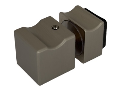 05032 55 Кноб комплект с резиновым торцом, квадратный, сатинированный никель, Германия