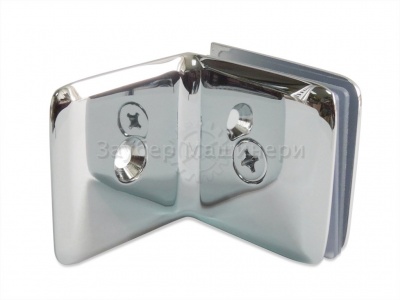 ZM-732, Коннектор стена-стекло 90°, цвет полированный хром CP