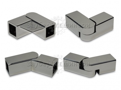 L-2745, Соединитель труба-труба, с произвольным углом 90°-180°, хром полированный