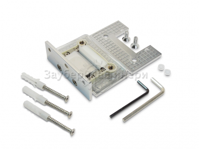 [ZM-305C] Петля душевая из латуни с регулир. 0 полож. (монтаж стена-стекло 90°)