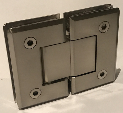 [ZM-303] Петля душевая (монтаж стекло-стекло 180°), цвет матовый хром SC