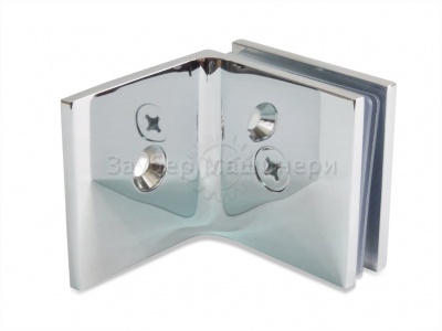 ZM-742, Коннектор стена-стекло 90°, цвет полированный хром CP