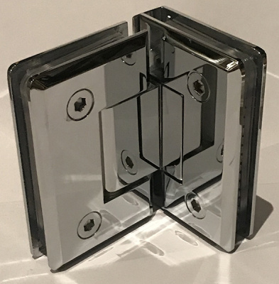 [ZM-304] Петля душевая (монтаж стекло-стекло 90°), цвет полированный хром CP