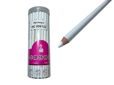 Карандаш маркировочный для стекла, цвет белый, легко-смываемый
