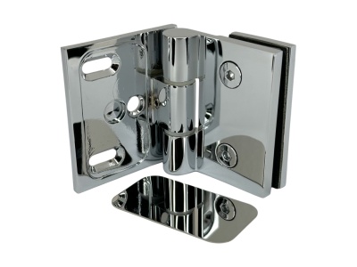 16411 31 Петля Wellness, стена-стекло 90°,левая, открытие внутрь, полированный хром, Германия