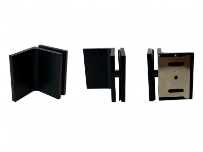 L-5302, Коннектор L-образный стена-стекло 90°, черный матовый ORB