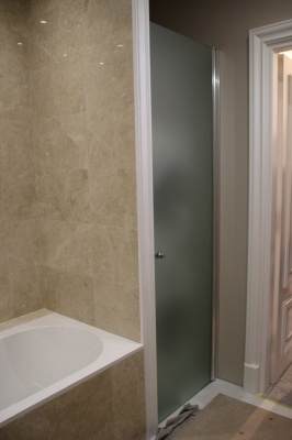 Петля маятниковая Aqua, стена-стекло, для стекла 8 мм, L=2100 мм, хром глянцевый (круглая)