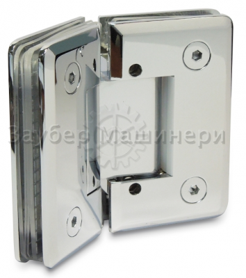 [ZM-302C] Петля душевая из латуни с регулир. 0 полож. (стекло-стекло 135°)