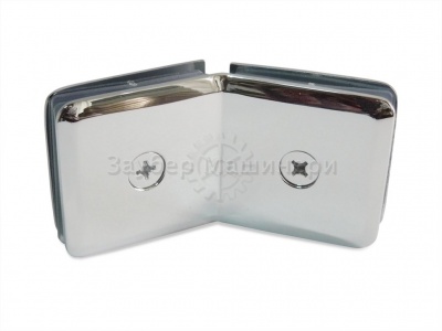 ZM-736, Коннектор стекло-стекло 135°, цвет полированный хром CP