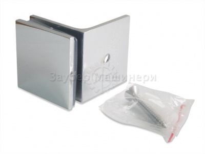 ZM-742, Коннектор стена-стекло 90°, цвет полированный хром CP