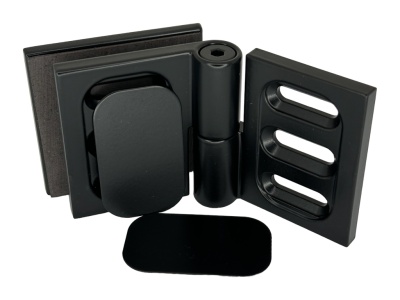 07195 81 Коннектор Milano Pur, стена-стекло 45° – 180° (с регулируемым углом), черный матовый, Германия