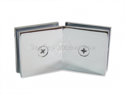 ZM-746, Коннектор стекло-стекло 135°, цвет полированный хром CP