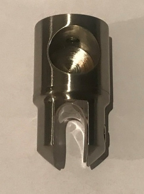 ZM-914A, Держатель стекла торцевой, цвет матовый хром SC