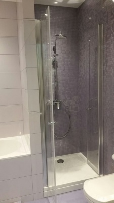 Петля маятниковая Aqua, стена-стекло, для стекла 8 мм, L=2100 мм, хром глянцевый (круглая)