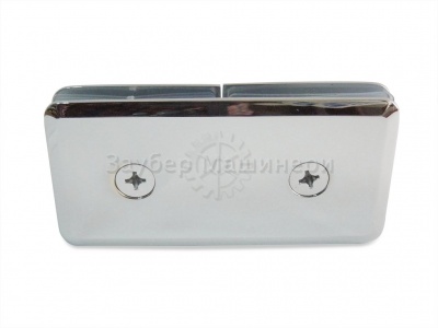 ZM-734, Коннектор стекло-стекло 180°, цвет полированный хром CP