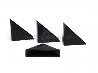 Черные защитные пластиковые уголки для стекла 8 мм (упаковка 100 шт)