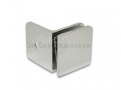 ZM-722, Коннектор L-образный стена-стекло 90°, цвет полированный хром CP