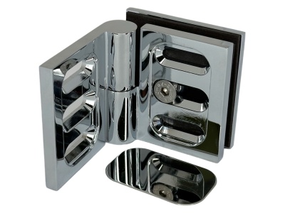 07195 31 Коннектор Milano Pur, стена-стекло 45° – 180° (с регулируемым углом), полированный хром, Германия