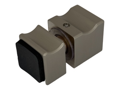 05032 55 Кноб комплект с резиновым торцом, квадратный, сатинированный никель, Германия