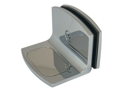 06860 31 Коннектор Atlantica стена-стекло 90° (с крышкой), полированный хром, Германия