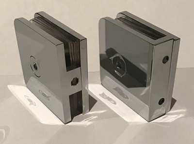 ZM-721-1, Коннектор стена-стекло, с 1 болтом, цвет полированный хром CP