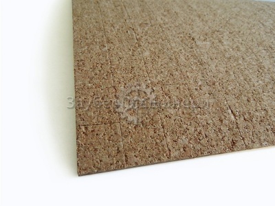 Пробковая прокладка в листах, размер 18х18 мм, толщина 4 мм (клеящий слой, 28'000 шт)